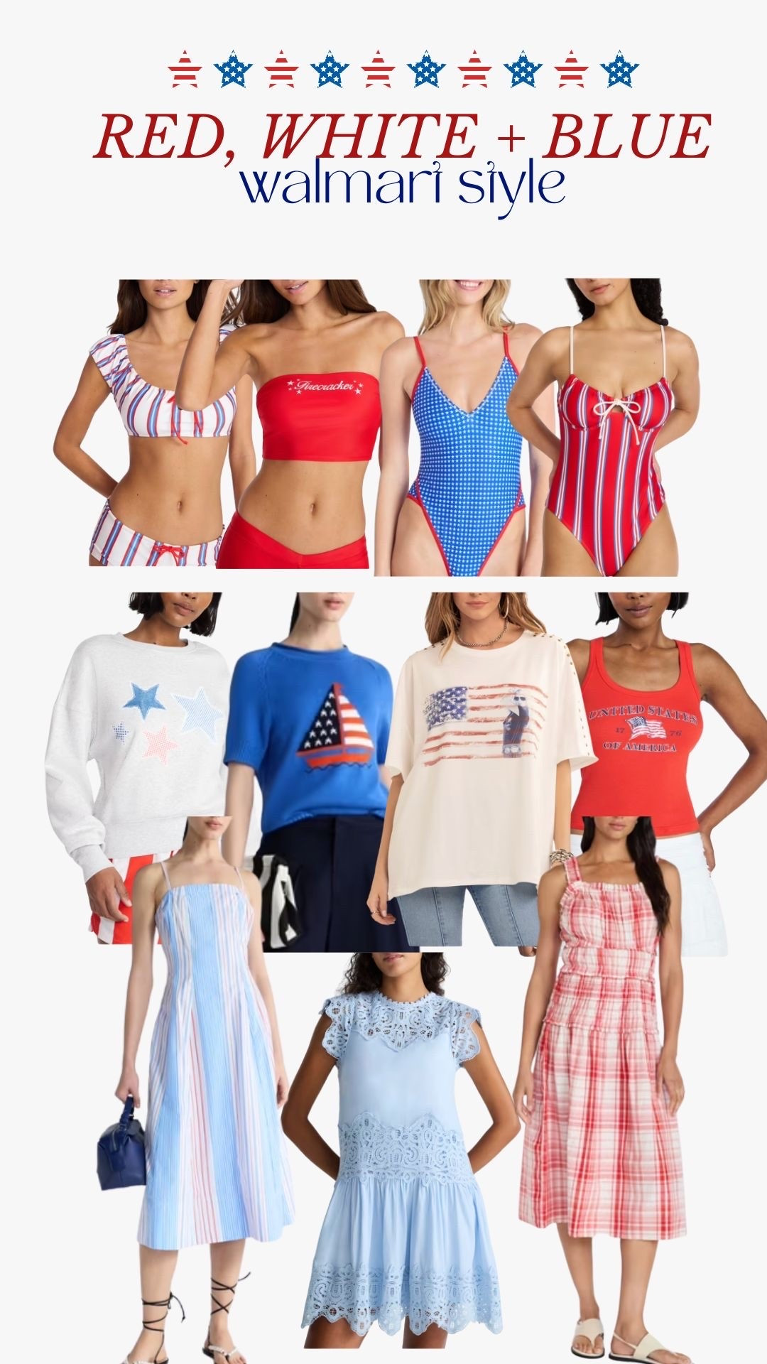 Fourth of July women’s outfit
Red white and blue outfit 
Walmart fashion women’s

#LTKSeasonal #LTKootd