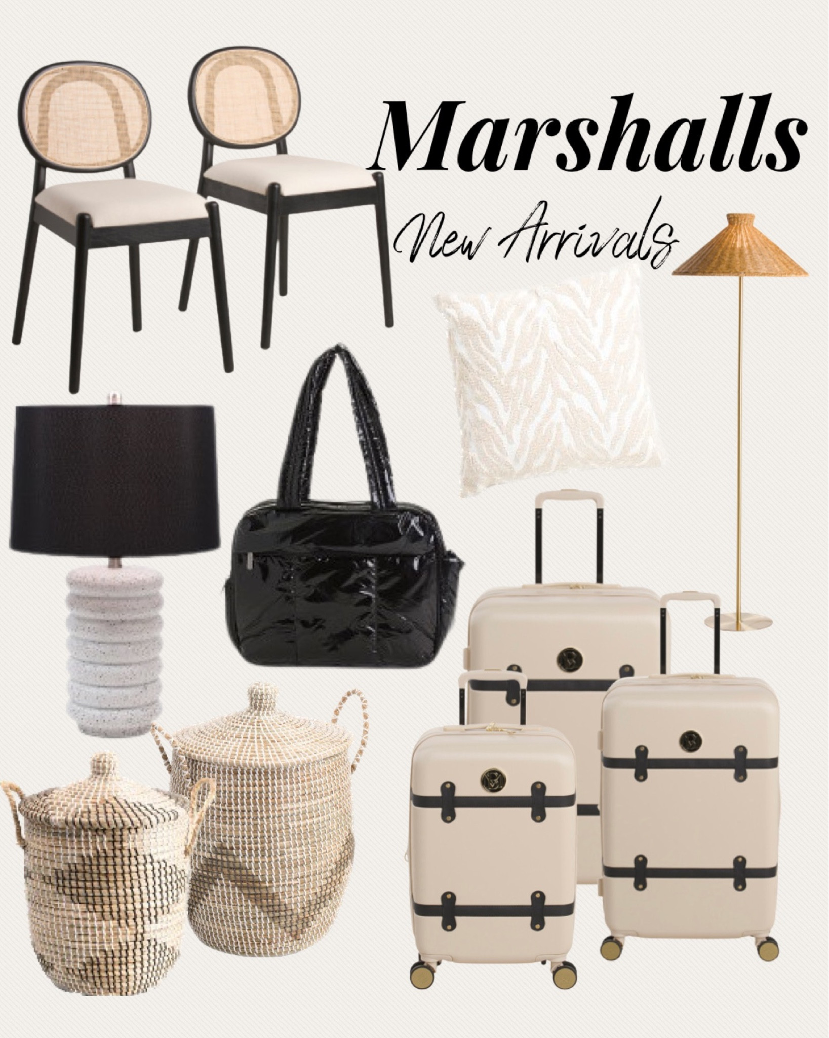 Neutral vibes from the latest Marshall’s New Arrivals! Great deals on brands including Tommy Bahama, Badgley Mischka, Lilian August & more! 

Neutral home decor, neutral finds, neutral luggage, designer look for less, rattan, rattan home decor, rattan dining chairs, rattan lamp, lidded baskets, wicker baskets, lamps, black lamp, throw pillow, floor lamp, table lamp, weekender bag, affordable home decor, dupe decor, Tommy Bahama, Lillian August, Mischka Badgley, home decor

#LTKFind #LTKtravel #LTKhome