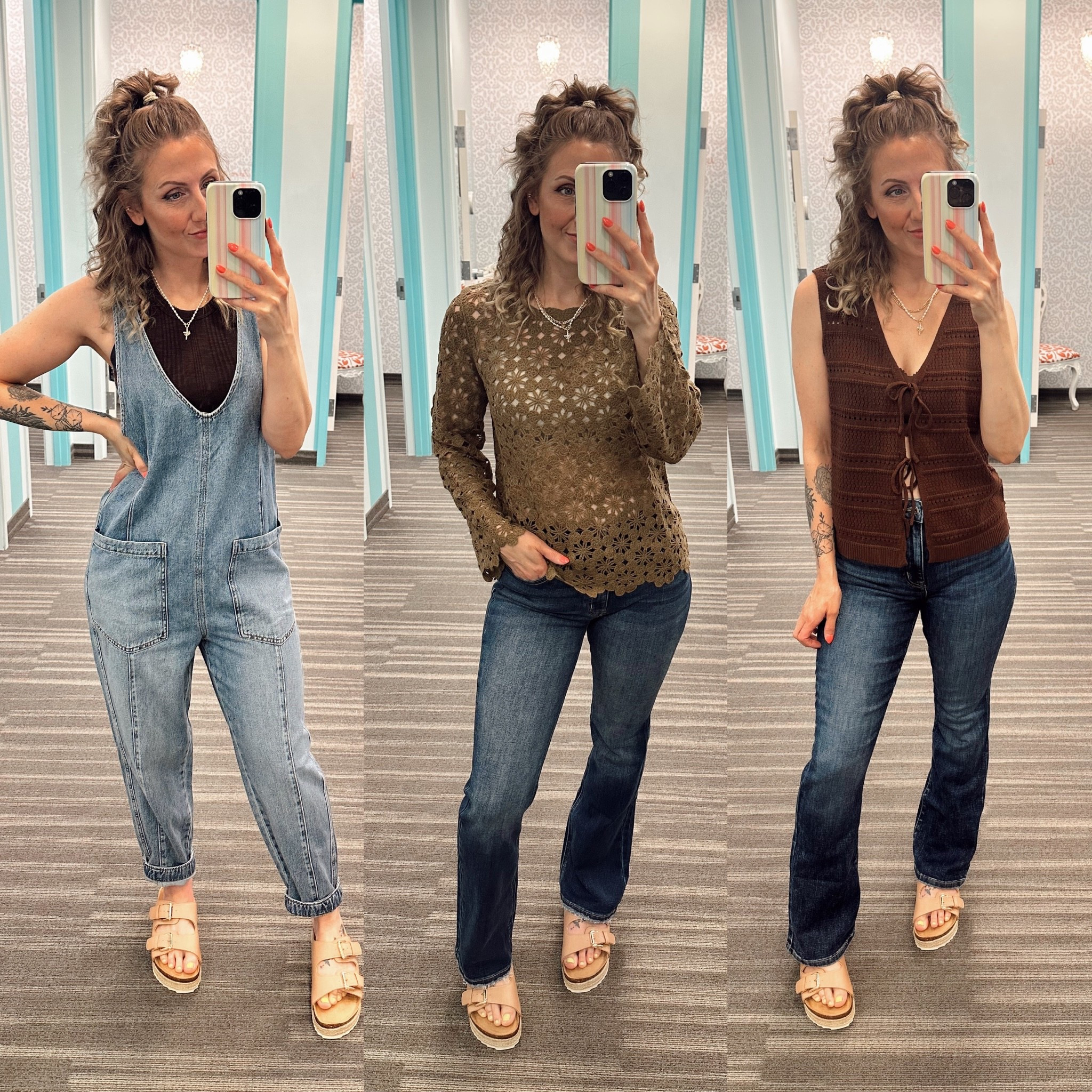 Wearing small in jumpsuit, tops and 27 in KanCan and 4 in Edgely

#LTKootd #LTKSaleAlert #LTKgrwm