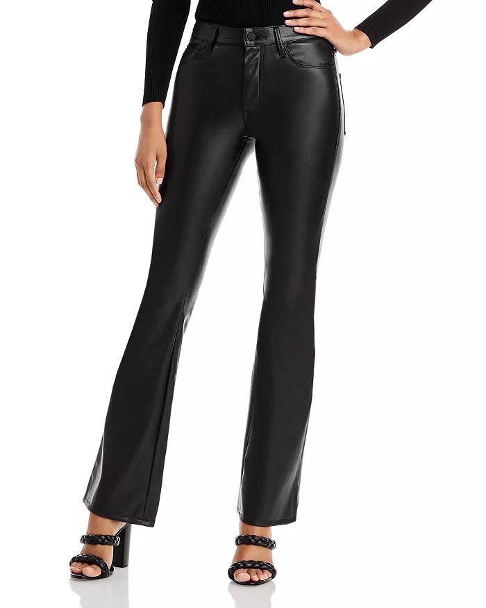 Rider High Rise Ankle Bootcut Faux Leather Jeans in Black | Bloomingdale's (US)