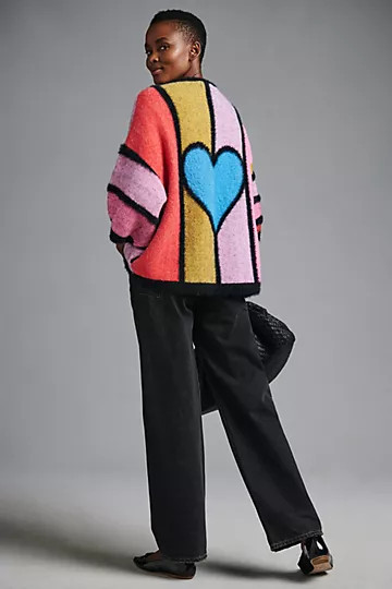 Bel Kazan Graphic Heart Kimono | Anthropologie (US)