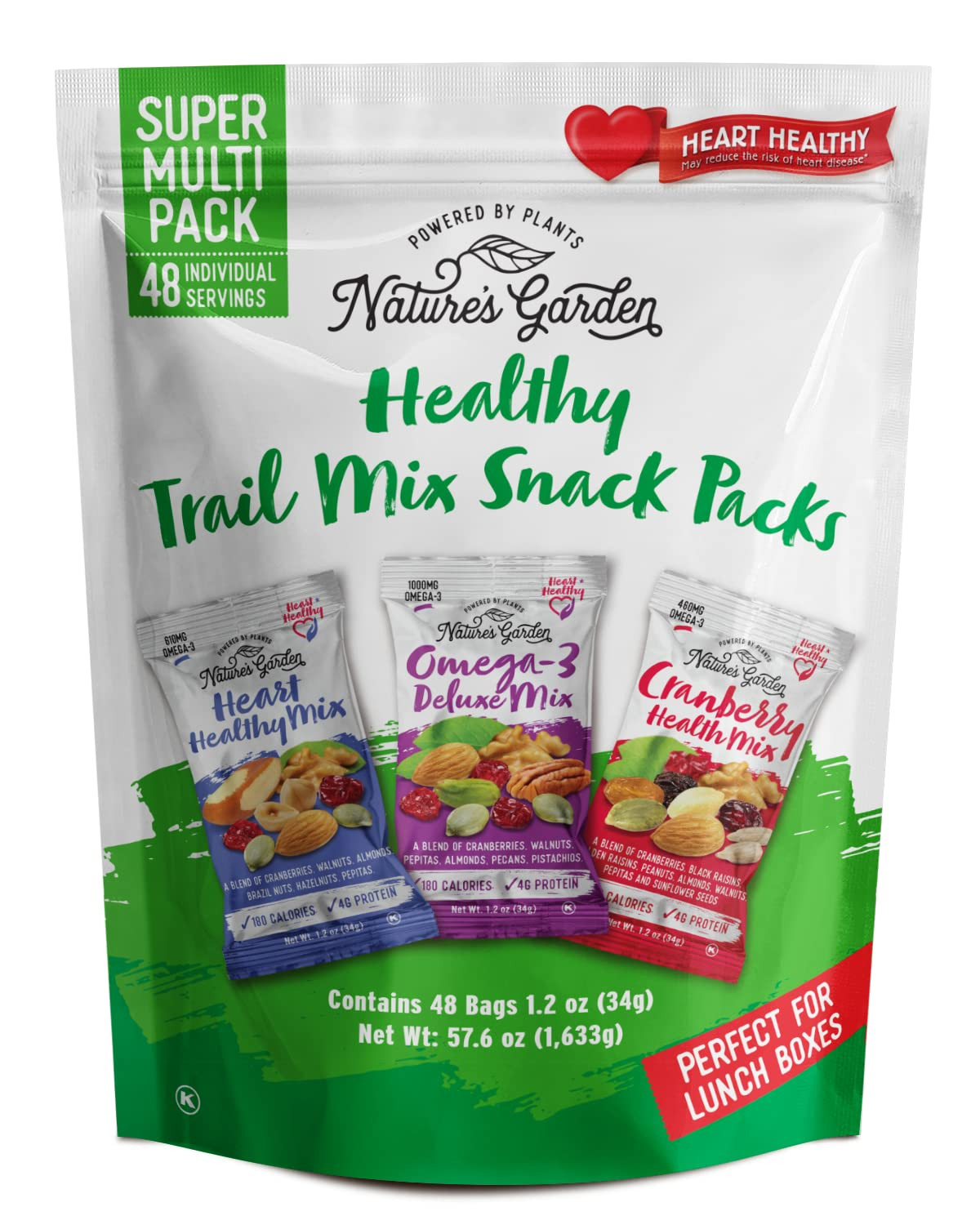 Nature's Garden Healthy Trail Mix Snack Pack - | Premium Nuts and Seeds | Delicious Healthy Trail... | Amazon (US)