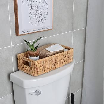 StorageWorks Water Hyacinth Basket for Toilet Paper, Wicker Baskets for Storage with Built-in Han... | Amazon (CA)