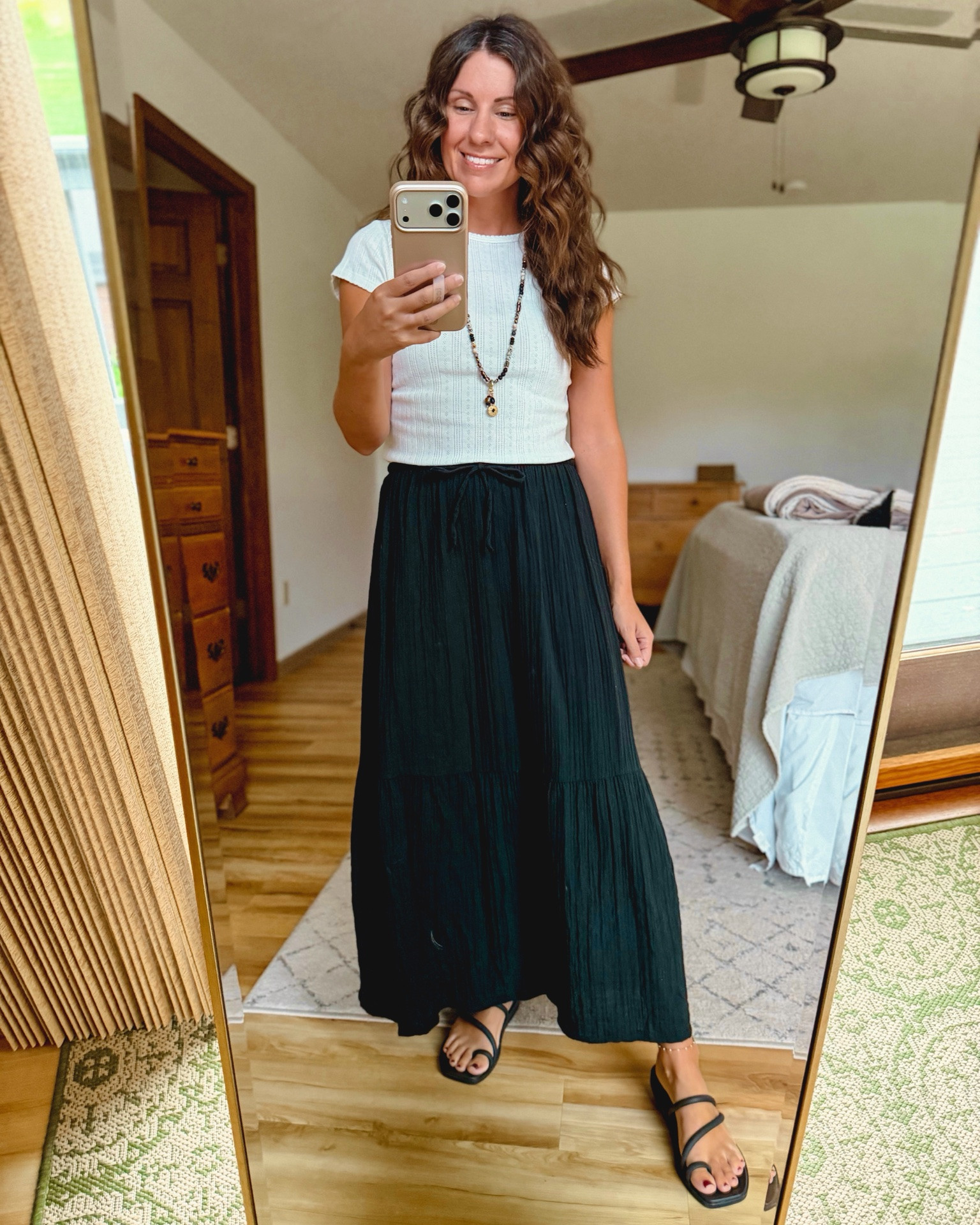 small in my pointelle tee and small in my gauze cotton skirt (skirt is selling out—linked similar). My croc sandals are size 6.  My necklace is from Acorns and Twine and is stunning!! Also linked similar.

#LTKPetite #LTKgrwm #LTKootd
