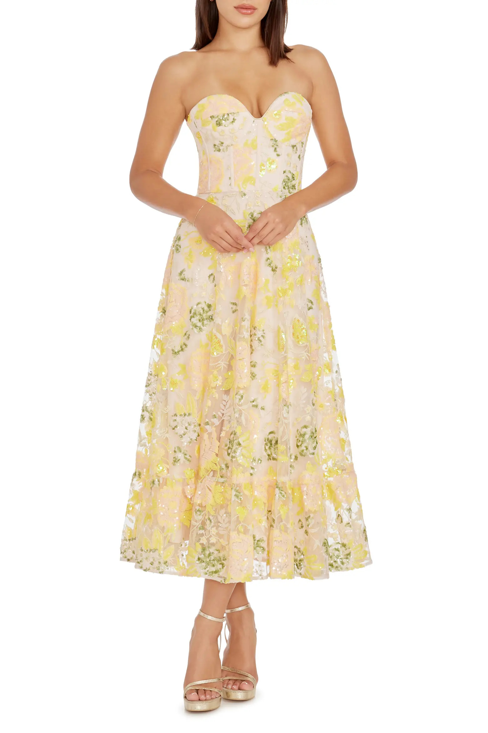 Carina Sequin Appliqué Midi Dress (Women) | Nordstrom | Nordstrom