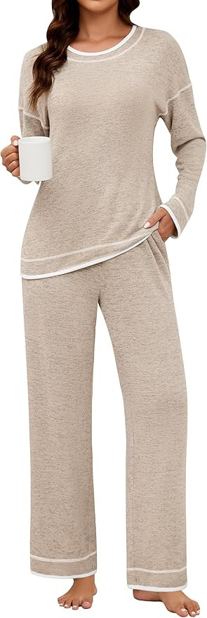 Blooming Jelly Womens Pajamas 2 Piece Lounge Set Cute Pajama Set Fall Pockets 2025 Pjs | Amazon (US)