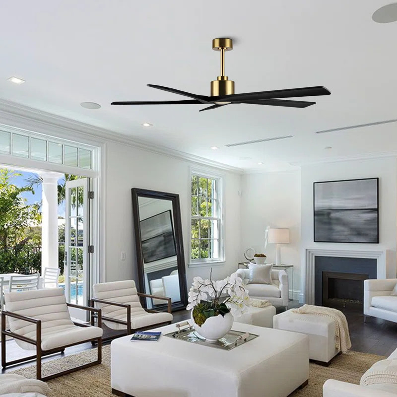 Baun 5-Blades Indoor Ceiling Fan with Remote | Wayfair North America