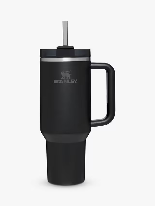 StanleyQuencher Recycled Stainless Steel Flowstate Tumbler, 1.18L, Black | John Lewis (UK)
