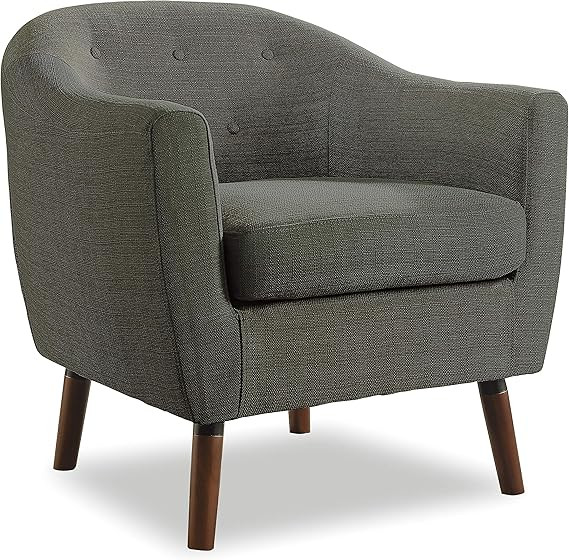 Homelegance Fabric Barrel Chair, Sage Gray | Amazon (US)