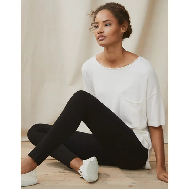 Satin Elastic Waistband Leggings | The White Company (UK)