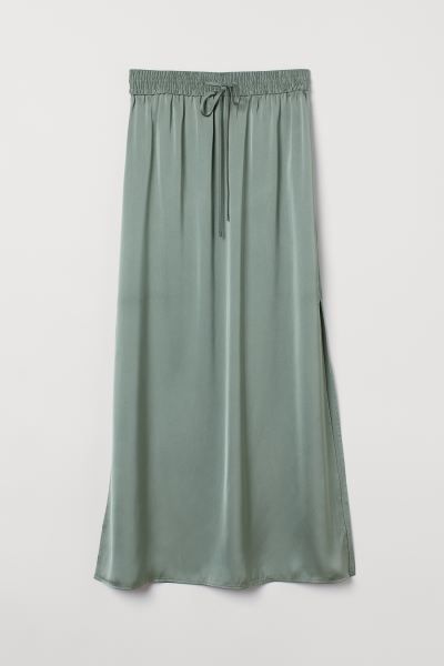 Ankle-length Satin Skirt | H&M (US + CA)