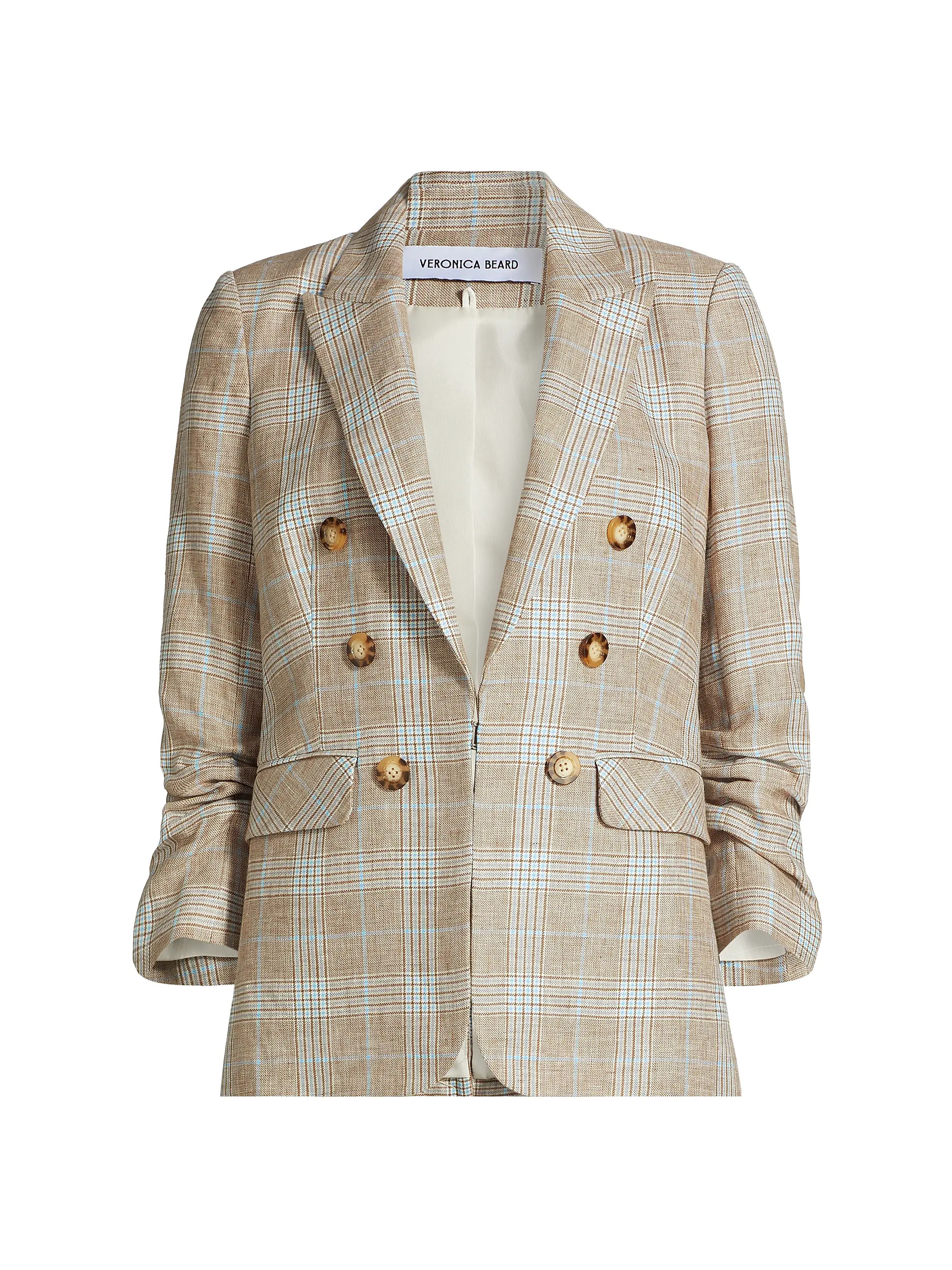 Beacon Dickey Glen-Check Linen Blazer | Saks Fifth Avenue