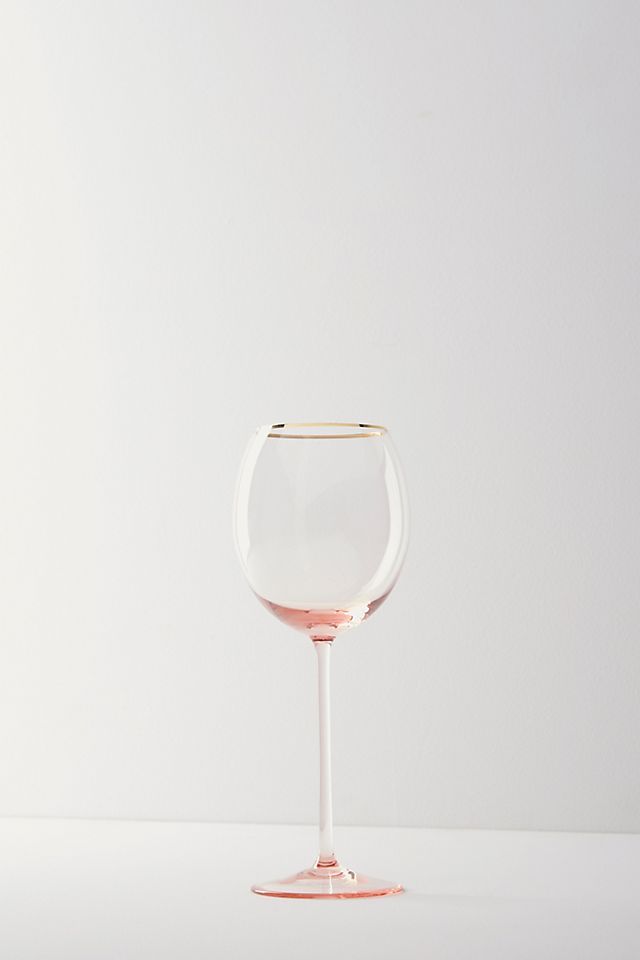 Gilded Rim White Wine Glass | Anthropologie (US)