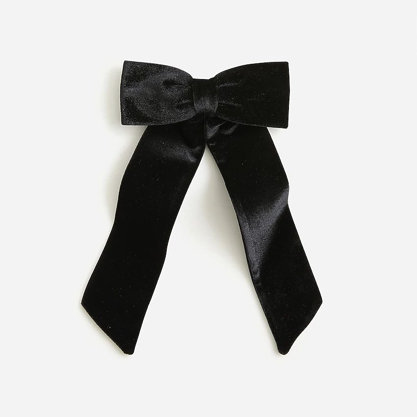 Oversized velvet bow clip | J.Crew US