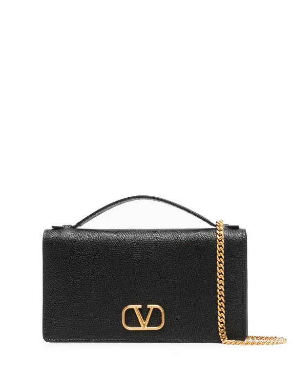 VLogo Signature leather wallet-on-chain | Farfetch Global