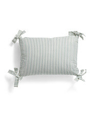 14x20 Cotton Striped Pillow With Corner Ties | Throw Pillows | Marshalls | Marshalls