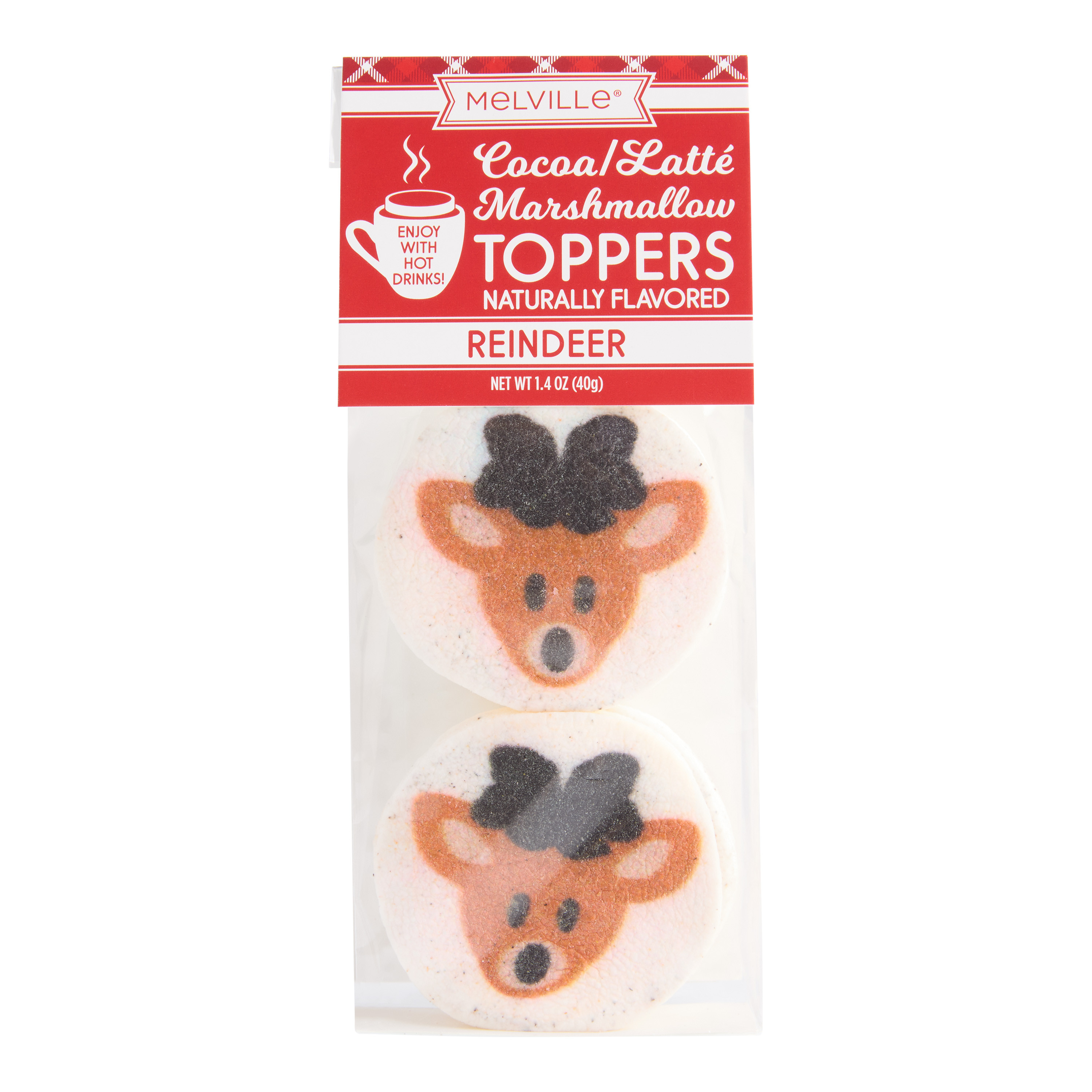 Melville Reindeer Marshmallow Drink Toppers 4 Pack | World Market