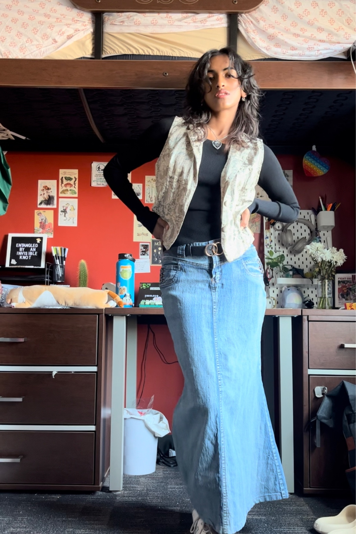 denim maxi skirt, maxi skirt, outfit inspo, vest outfit, fashion inspo, summer outfits, long skirt, outfit idea

#LTKSeasonal