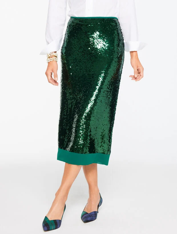 Sequin Pencil Skirt | Talbots