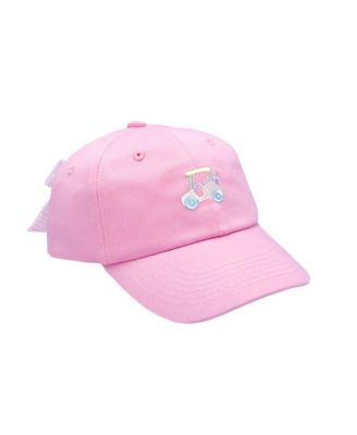 Bits & Bows Girls Rainbow Golf Cart Bow Baseball Hat in Pink - Macy's | Macy's