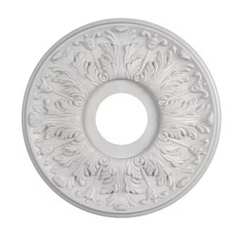 allen + roth 15.88-in W x 15.88-in L Colonial White Composite Ceiling Medallion | Lowe's