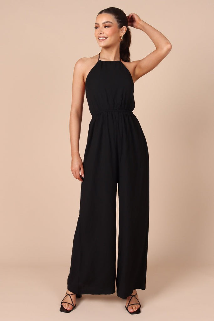 Irvine Halter Straight Leg Jumpsuit - Black | Petal & Pup (US)