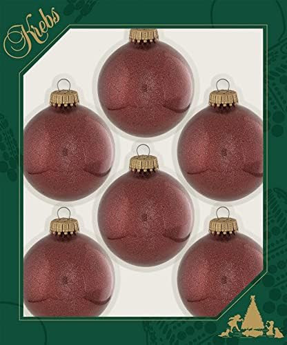 Christmas Tree Ornaments - 67mm/2.625" Designer Glass Baubles from Christmas By Krebs - Handcraft... | Amazon (US)