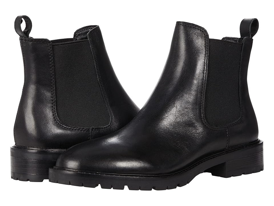 Steve Madden Leopold Bootie Women's Shoes Black Leather : 6.5 M | Zappos