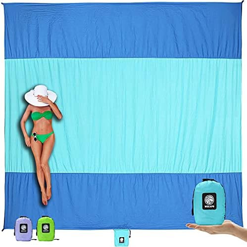 Wekapo Sand Free Beach Blanket, Extra Large Oversized 10'X 9' for 7 Adults Beach Mat, Big & Compa... | Amazon (US)
