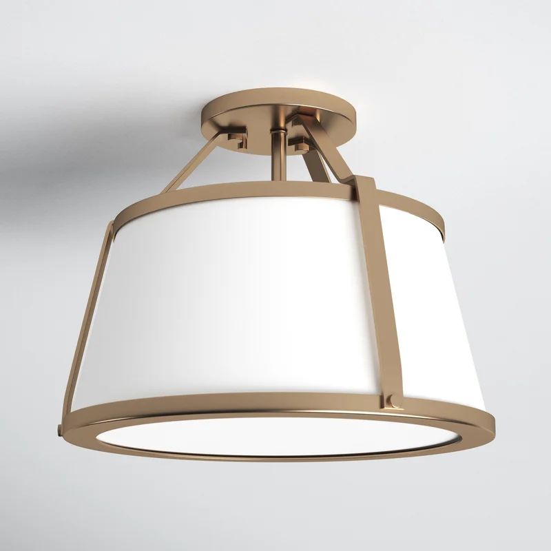 Escher 3 - Light 15.5'' Simple Schoolhouse Semi Flush Mount | Wayfair North America