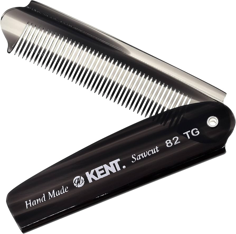 Kent 82T Handmade Folding Pocket Comb for Men, Fine Tooth Hair Comb Straightener for Everyday Gro... | Amazon (US)
