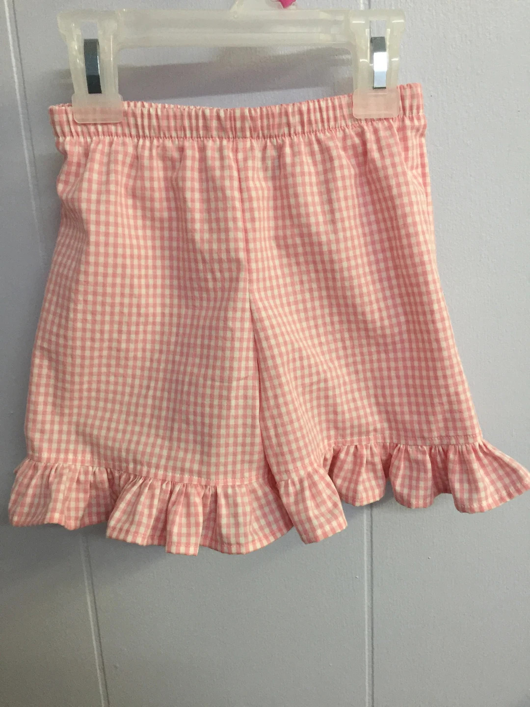 Girls Ruffled Gingham Shorts - Etsy | Etsy (US)