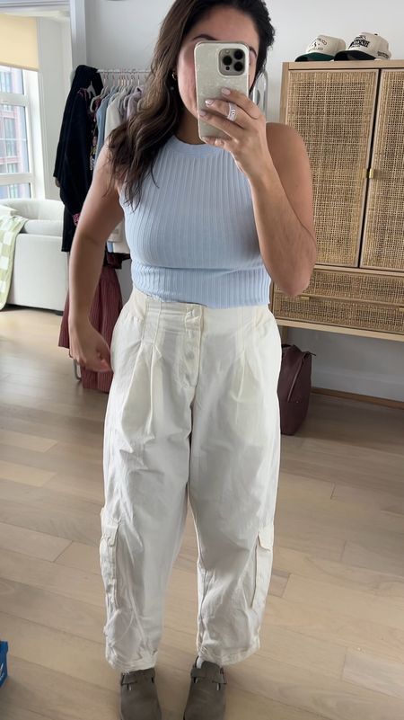 If you’re looking to try out the cargo pants trend, I would really recommend these pants from Free People movement! They are really lightweight and an athletic material. Honestly love this neutral color because it goes with everything!  True to size, wearing an M (typically an 8)

#LTKstyletip #LTKVideo #LTKfindsunder100