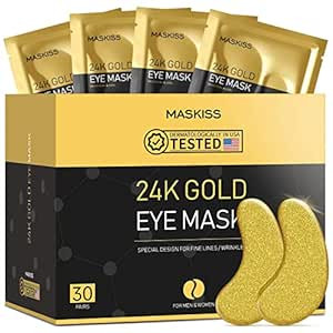 Maskiss 24k Gold Under Eye Patches (30 Pairs), eye mask, Collagen Skin Care Products, Eye Patches... | Amazon (US)