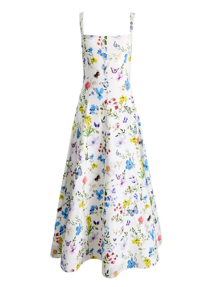 POLLY FLARED MIDI DRESS | Alice + Olivia