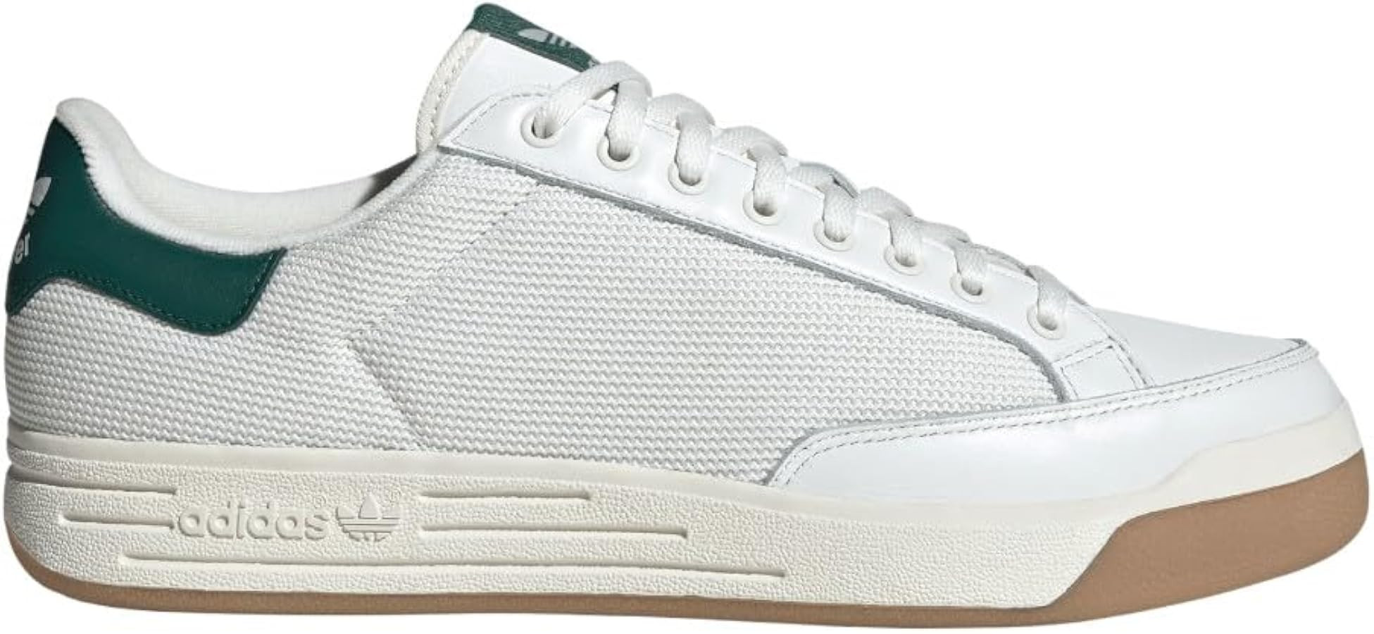 adidas CWHITE/CGREEN Men's Rod Laver Core whiteCore White/Collegiate Green 5.5 US, Wide | Amazon (US)