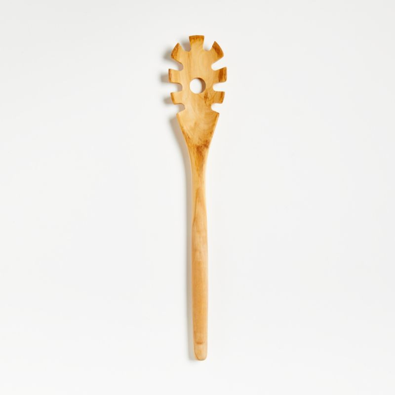 Moreno Olivewood Pasta Spoon + Reviews | Crate & Barrel | Crate & Barrel