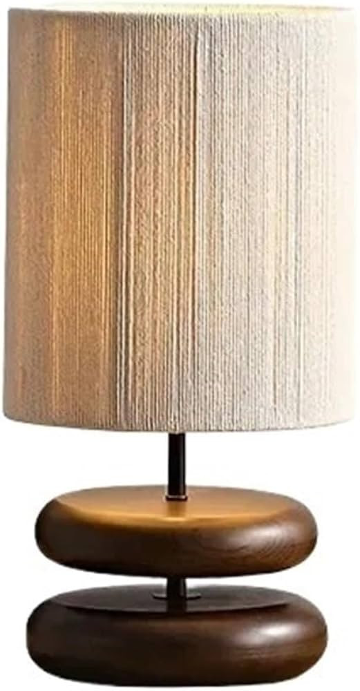 Style Creative Bedside Table Lamp Walnut Wood Color for Bedroom Designer Solid Wood Living Room S... | Amazon (US)