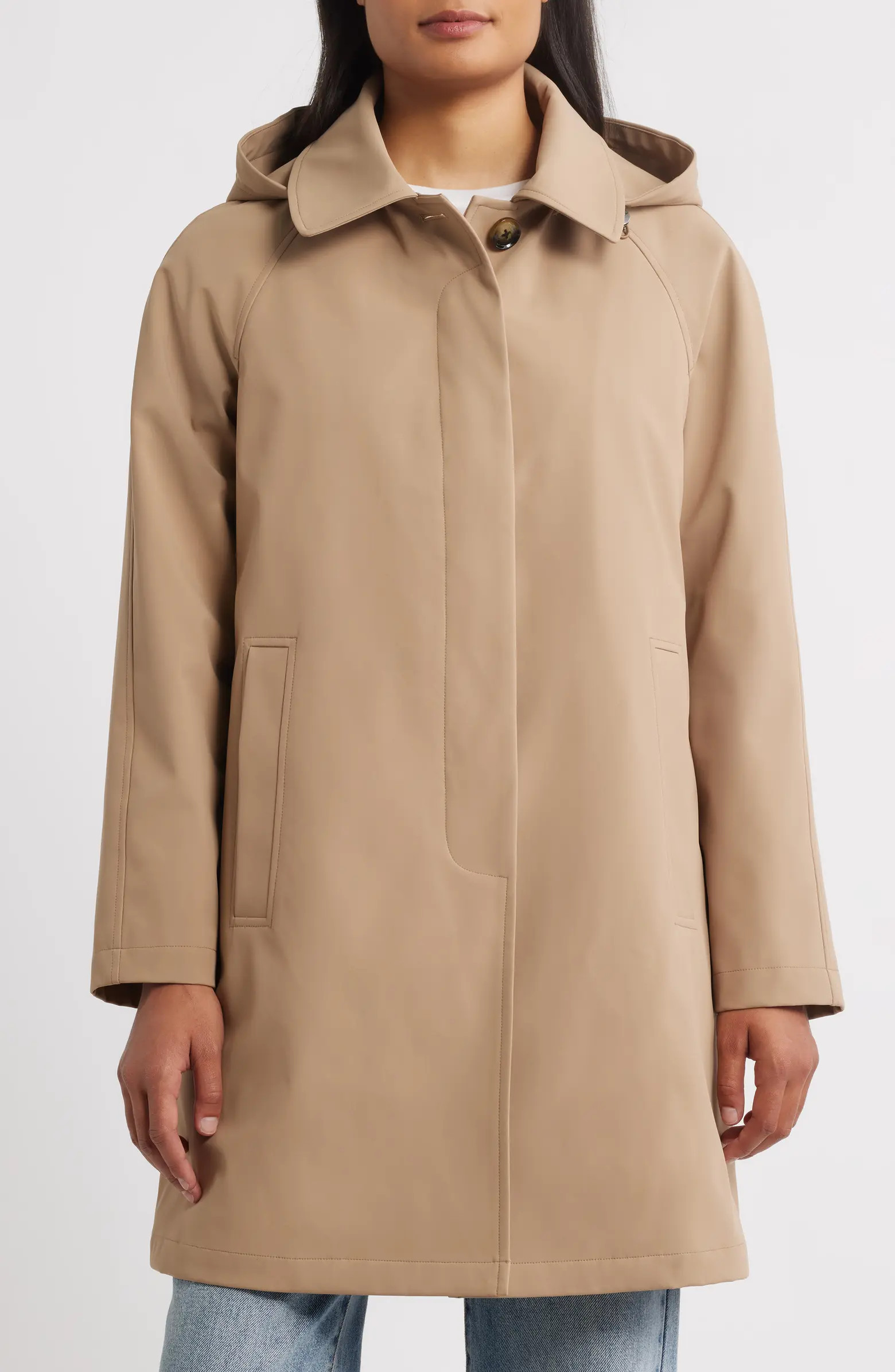 Heritage Bonded Trench Raincoat with Removable Hood | Nordstrom