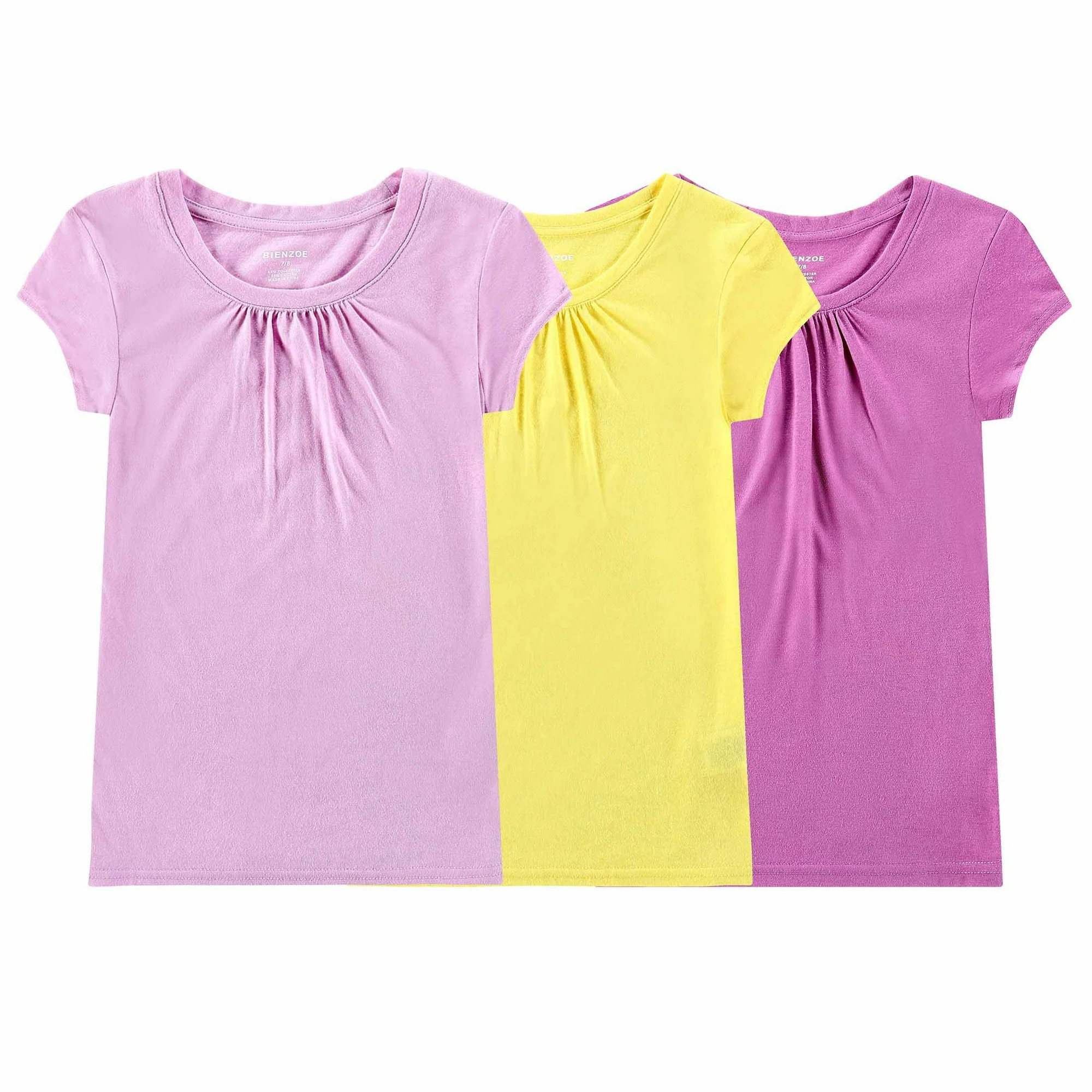 Bienzoe Girl s School Uniform Breathable Quick-Dry T-Shirt PackC 10/12 | Walmart (US)