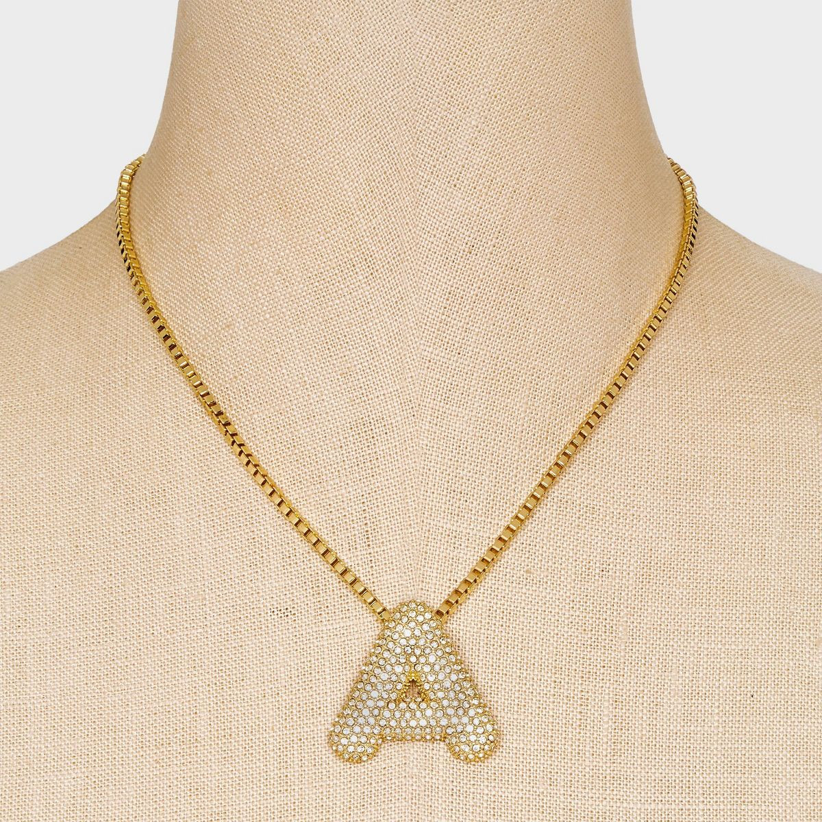 SUGARFIX by BaubleBar Crystal Chain Initial Necklace - Gold | Target