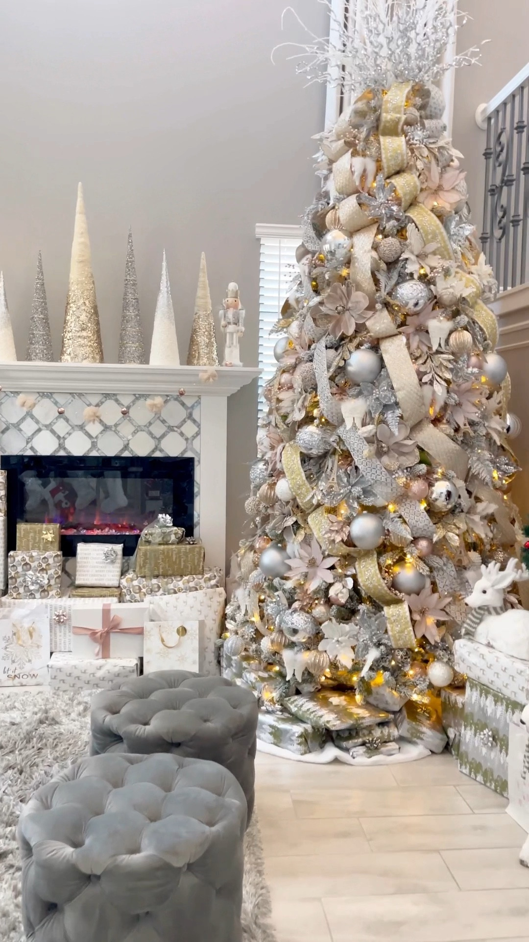 Champagne gold and silver Christmas tree decor

#LTKHoliday #LTKSeasonal #LTKHome
