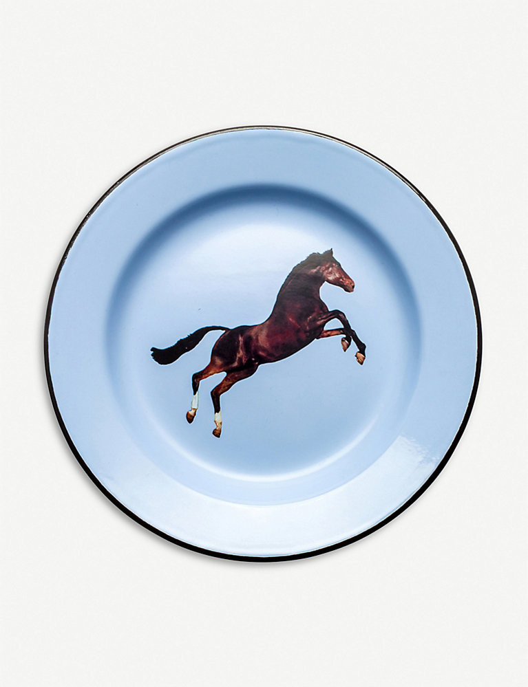 SELETTI Horse enamel plate 26cm | Selfridges