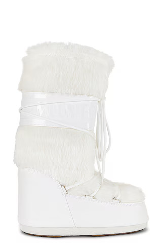 MOON BOOT Icon Faux Fur Boot in Optical White from Revolve.com | Revolve Clothing (Global)