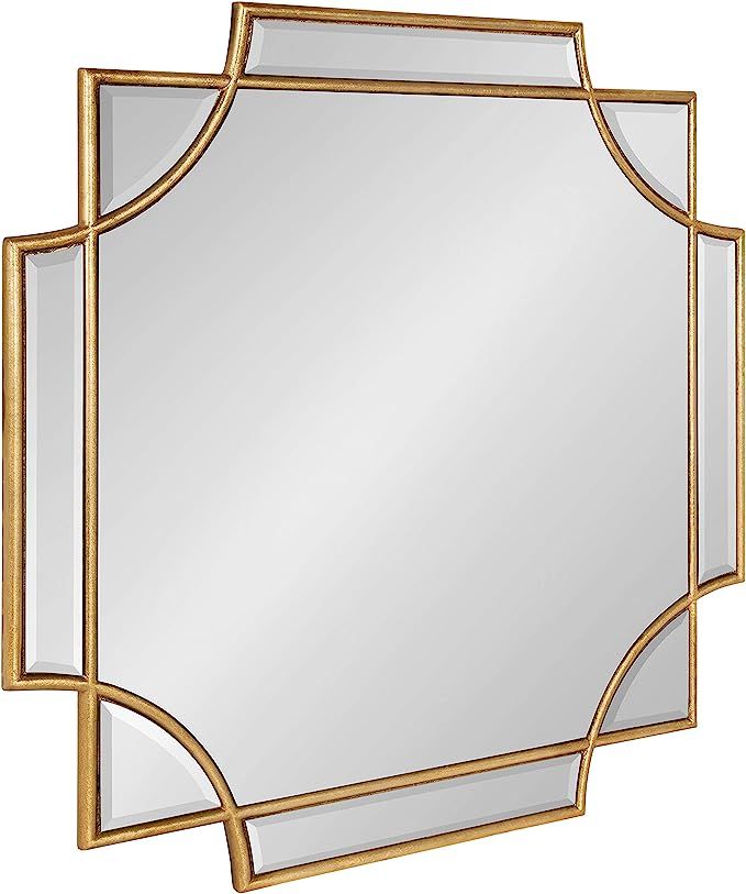 Kate and Laurel Minuette Glam Square Wall Mirror, 24" x 24", Gold, Elegant Traditional Home Decor... | Amazon (US)