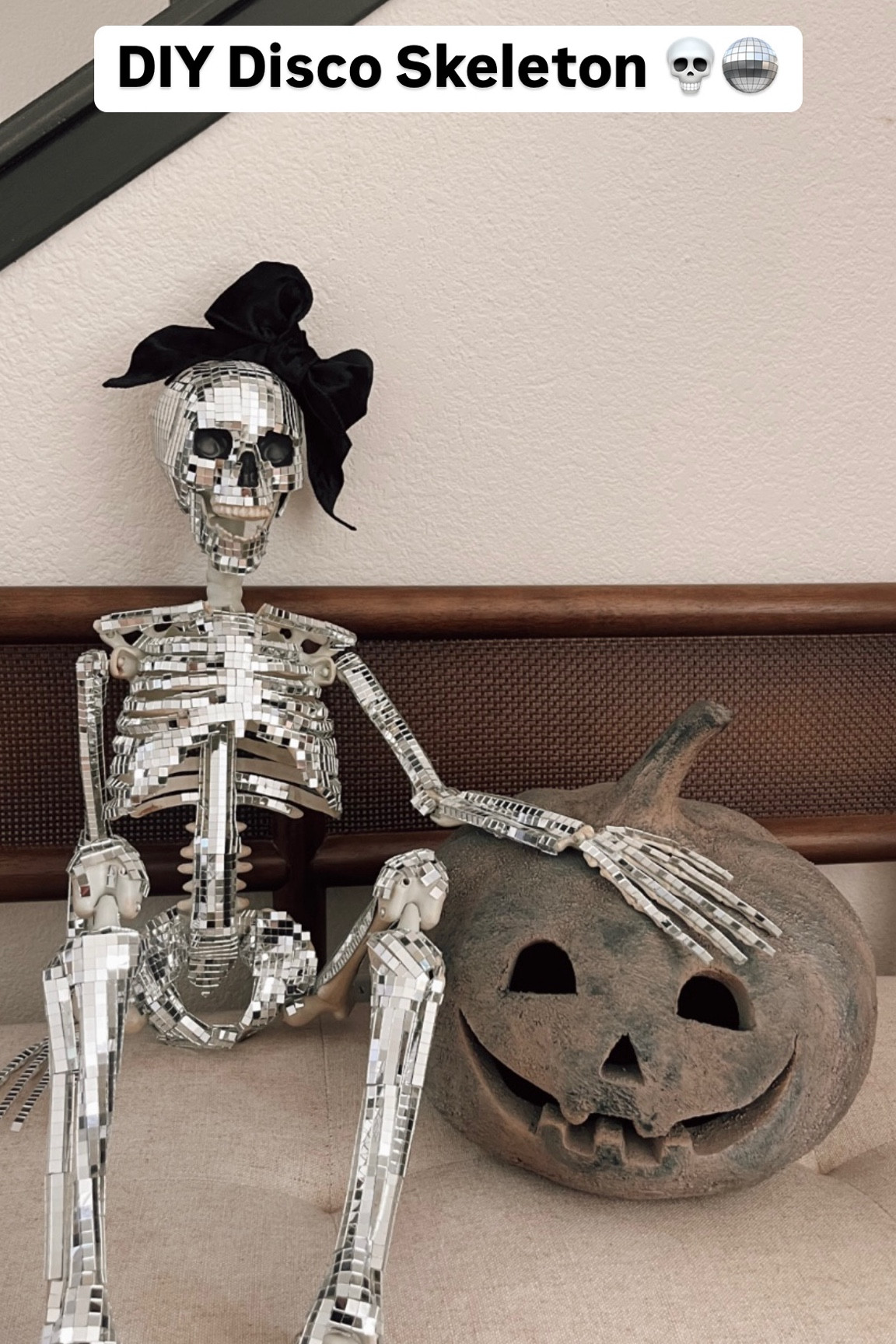 DIY disco skeleton 💀🪩🤍

#LTKHome