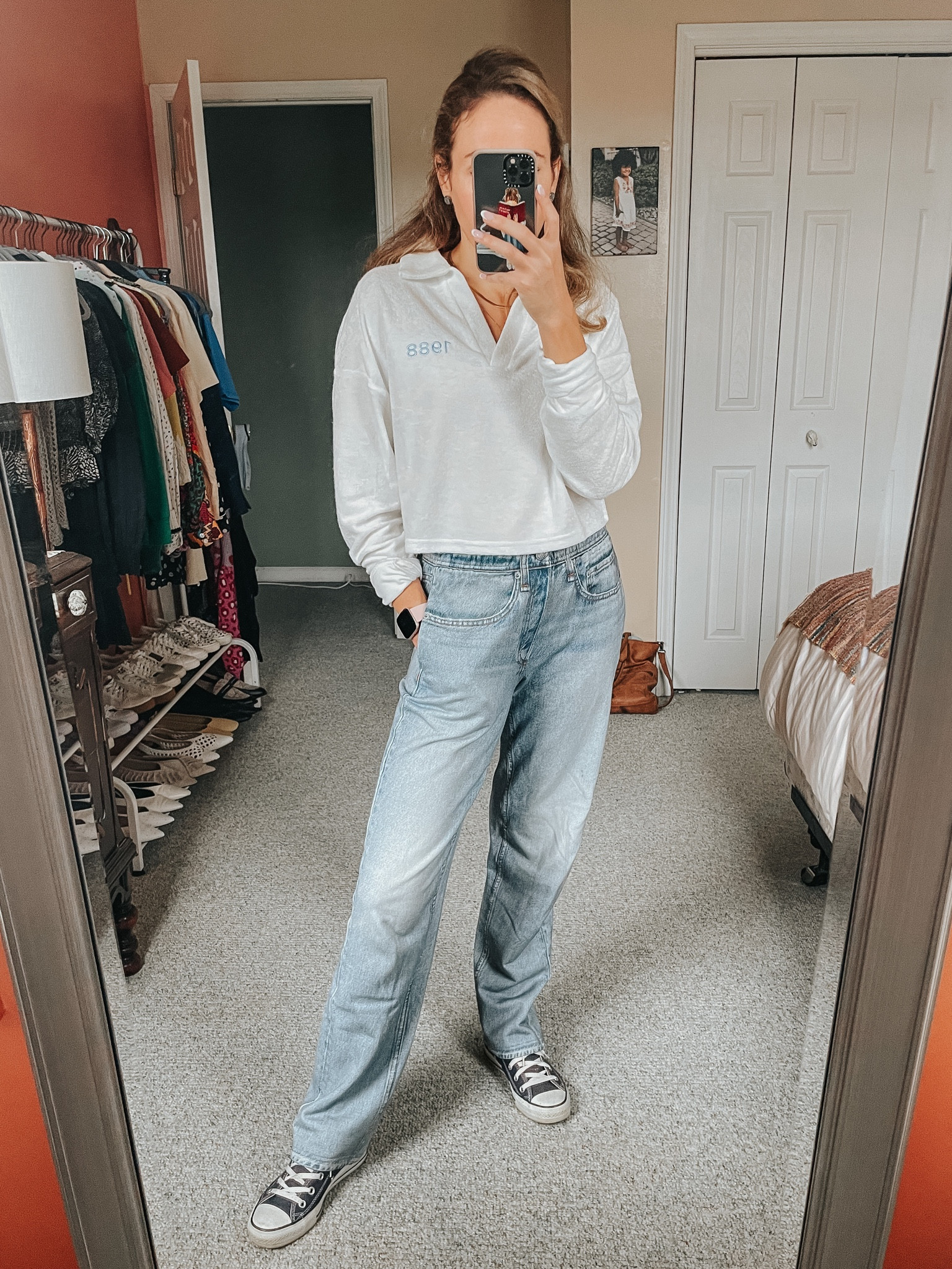 Faux denim and Terry towel shirt 

#LTKSeasonal #LTKstyletip