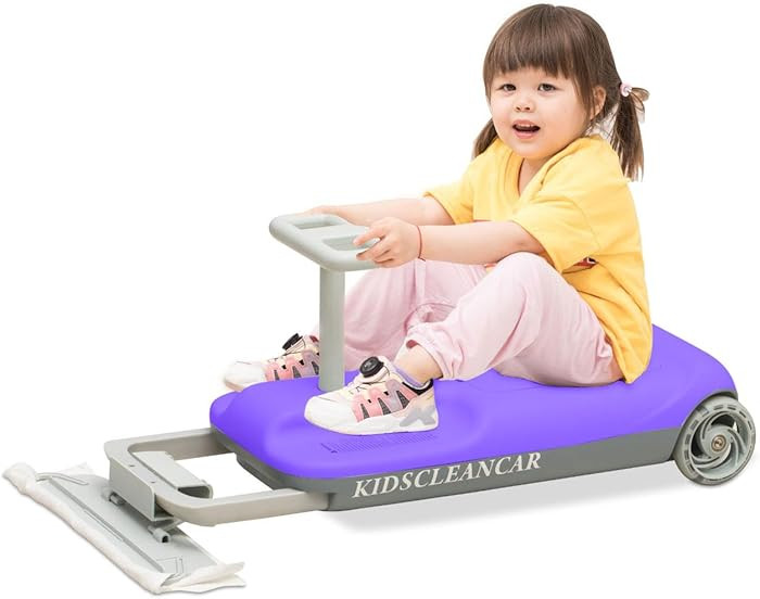 12V Ride-On Car with Cleaning Fun, 3 in 1 Gokart, Soft-Start, 5-Speed Adjustable, Detachable mop,... | Amazon (US)