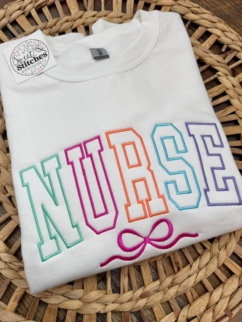 Nurse Sweatshirt, Nurse Gift, Personalized Sweatshirt, Crewneck, Embroidered - Etsy | Etsy (US)