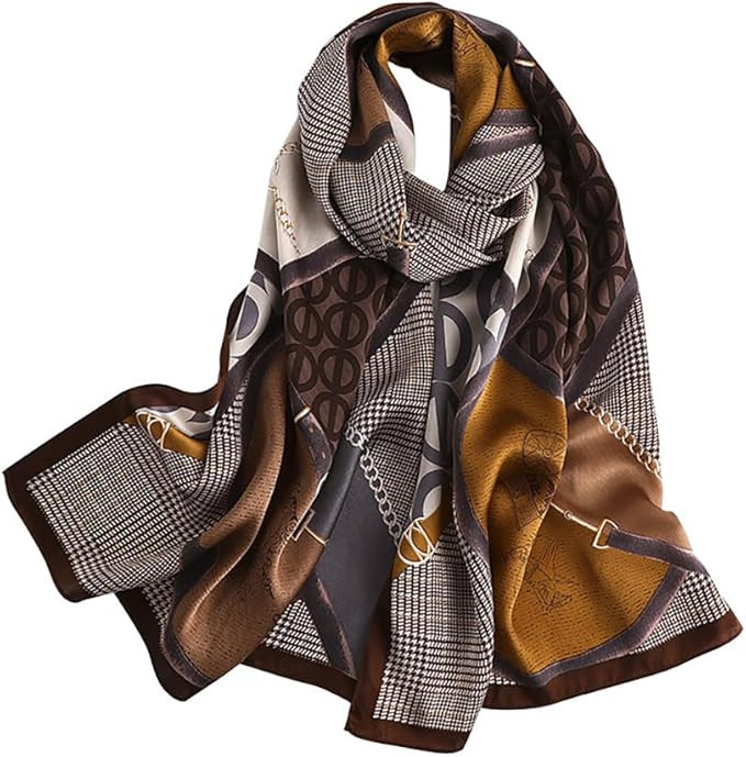 MEISEE 100% Mulberry Silk Long Scarf for Women Large Oblong Sunscreen Shawls Wraps Neck Headscarf... | Amazon (US)